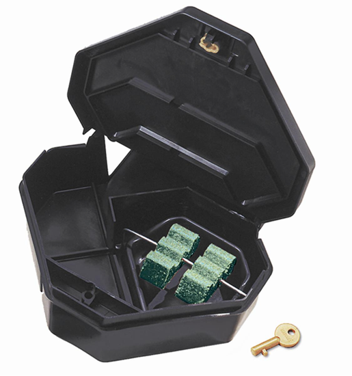 Rat Bait Stations - 2 Pack, Weather and Tamper-Resistant for