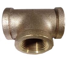 Picture of Couplings Company 101F Female Pipe Tee - Brass - 1/2 in.