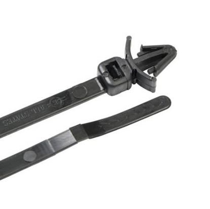 Picture of Del City Cable Ties - Push Mount, 7 in., Black