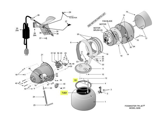 Picture of Fogmaster Tri-Jet 6208  - Screen/Wt. Assembly 5-in.