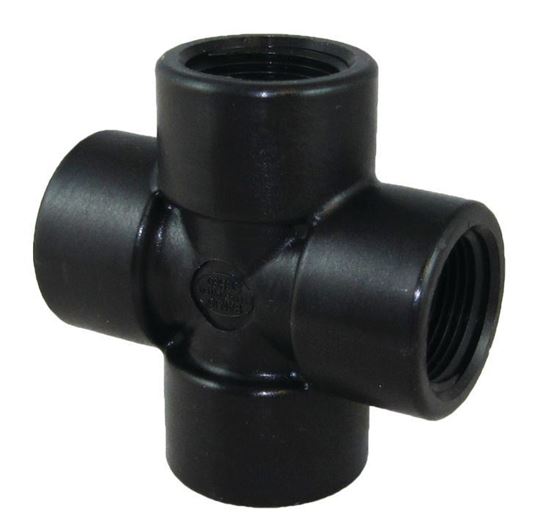 Picture of A&M Industries CR8PP Polypropylene Pipe Cross (NPT) - 1/2 in.