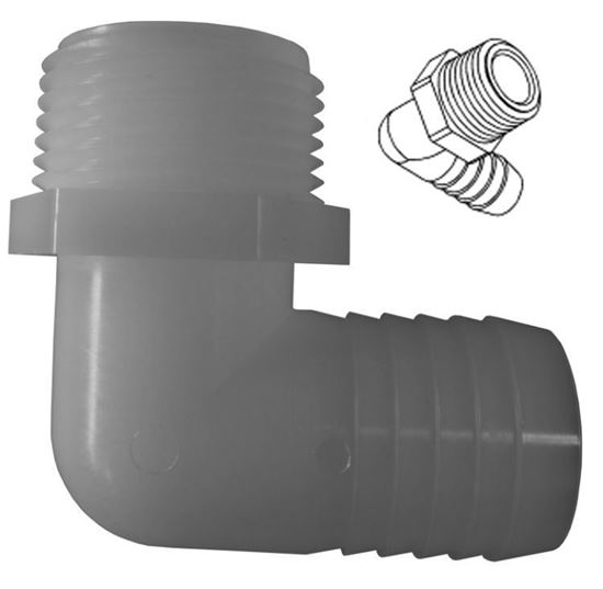 Picture of A&M Industries TE2066 90 Degree Elbow Hose to Pipe Adapter - 3/8 in. x 3/8 in.