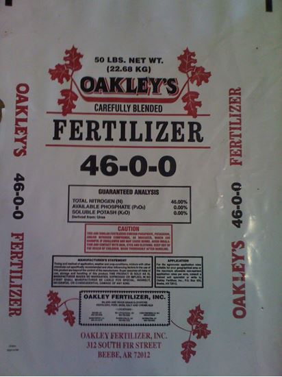 Oldham Chemical Company. Oakley's Fertilizer 46-0-0 (50 lb.)